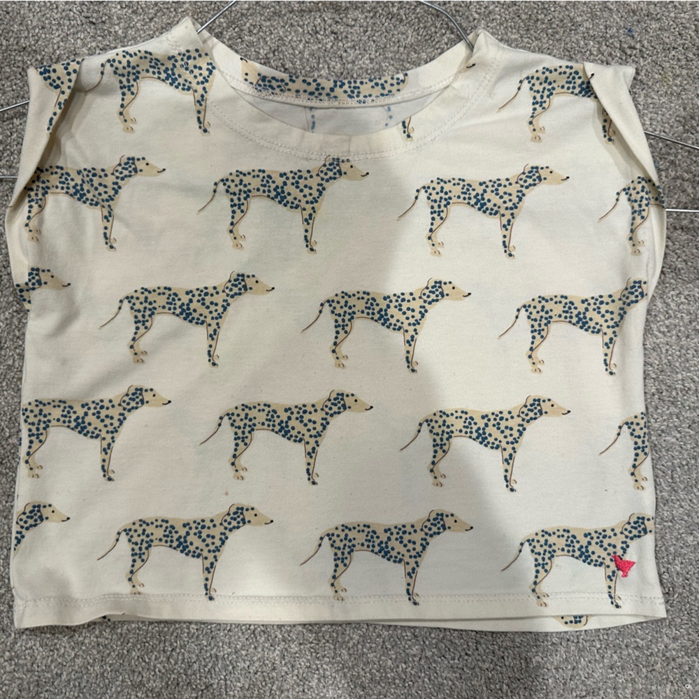 Pink chicken dog crop shirt